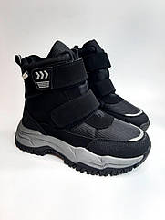 Зимові черевики для хлопчика Apawwa 1000-1 чорні р.33-38