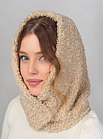 Жіночий теплий капор, на флісі, снуд капюшон