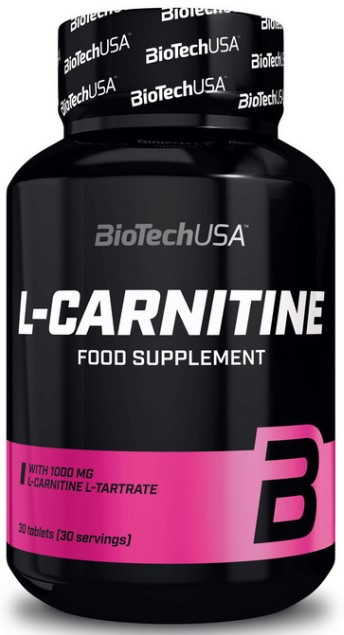 Л-карнітин для зниження ваги BioTech L-Carnitine 1000мг 30 таб