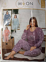 Тепла флісова піжама великого розміру