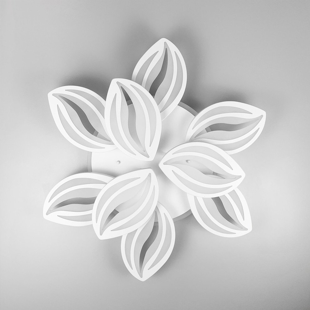 Стельова LED люстра з пультом, 9 пелюсток, освітлення до 25 м² A2325/6+3 WT, фото 1