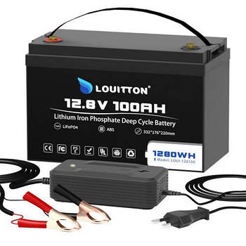 Акумулятор Louitton LiFePO4 12V/100AH (1280W*h) літій-залізо-фосфатний акумулятор для ДБЖ (UPS)