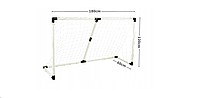 Розкладні дитячі футбольні ворота 2в1 180х120см або 92х65см, фото 3