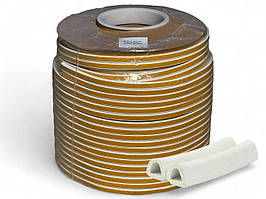 Ущільнювач дверний D профіль 9*7.5 мм білий 100 м