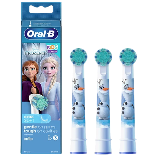 Насадка для електричної зубної щітки Oral-B Kids Extra Soft EB10S Pro Frozen-Olaf (Крижане серце-Олаф) White (3 шт.)