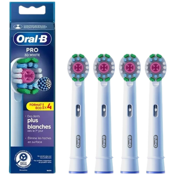 Насадка для електричної зубної щітки Oral-B EB18pRX Pro (3D White Luxe) White (4 шт.)