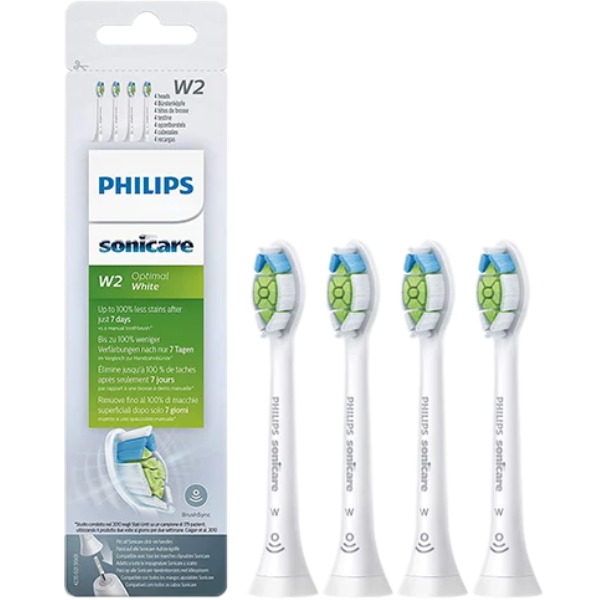 Насадка для електричної зубної щітки Philips Sonicare HX6064/10 Optimal White W2 White (4 шт.)