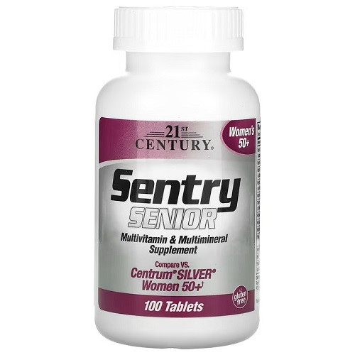 Вітаміни для жінок 50+ 21st Century Women's 50+ Sentry Senior Multivitamin & Multimineral (100 таблеток.), фото 1