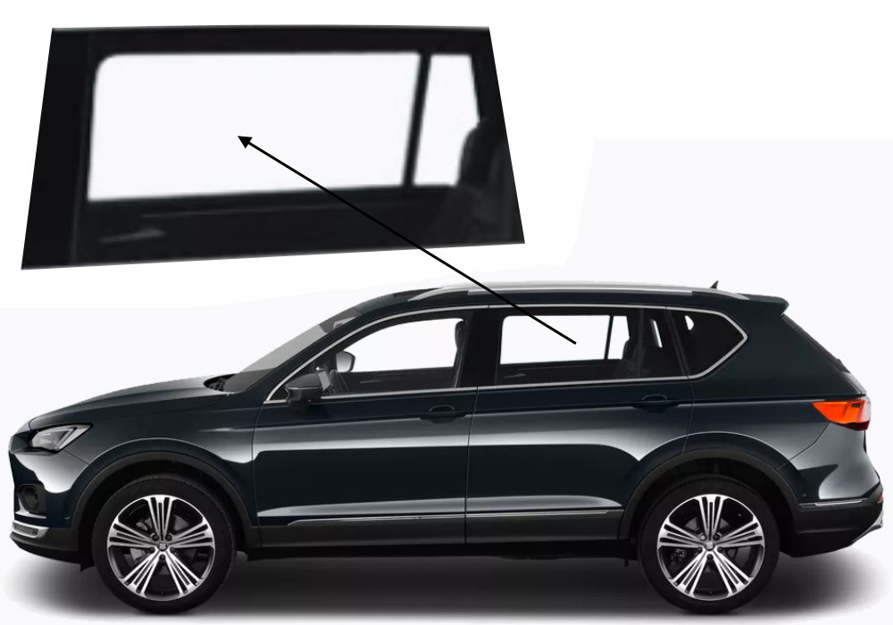 Бічне скло Seat Tarraco 2018-2024 задніх дверей ліве, фото 1