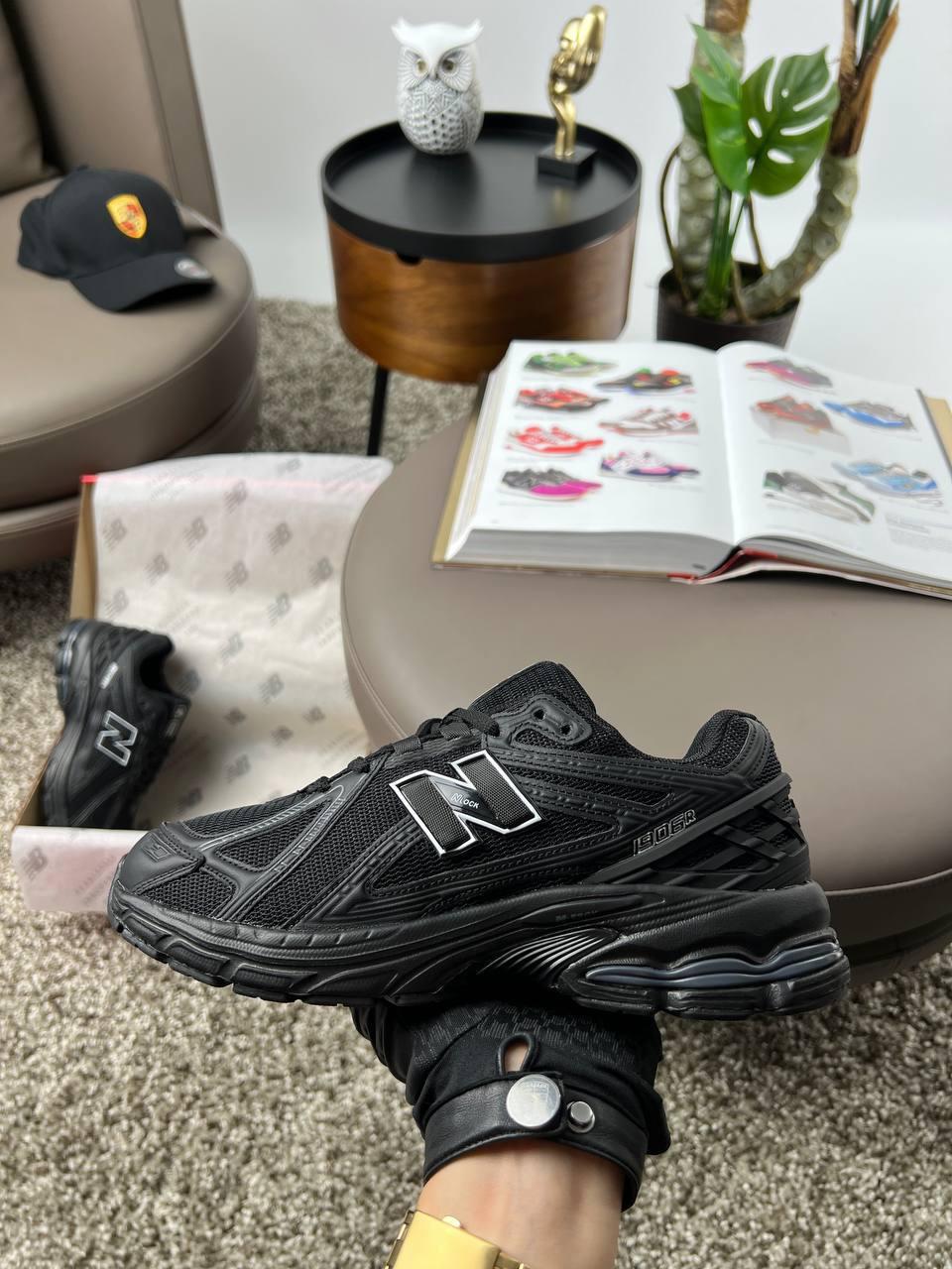 Чоловічі кросівки шкіра текстиль New Balance 1906R Black, кеди Нью Беланс чорні весни літо осін. Чоловіче взуття