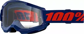 Окуляри 100% Strata 2, Navy, прозора лінза