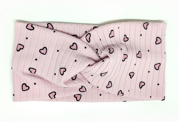 Пов'язка на голову для дівчинки осінь весна Сердечка, фото 1