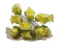 Штучна троянда жовта (букет) 10792 1-6-1