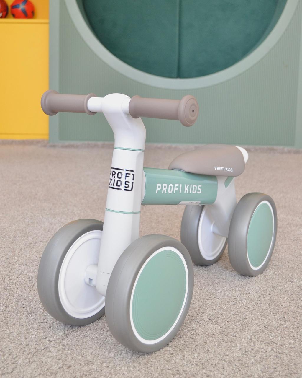 Дитячий біговел велобіг 1,5-3 роки на алюмінієвій рамі PROFI KIDS MBB 1014-3 Зелений, фото 1