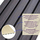 Декоративна рейка WPC стінова графіт 3000*150*9мм (D) SW-00001871, фото 2