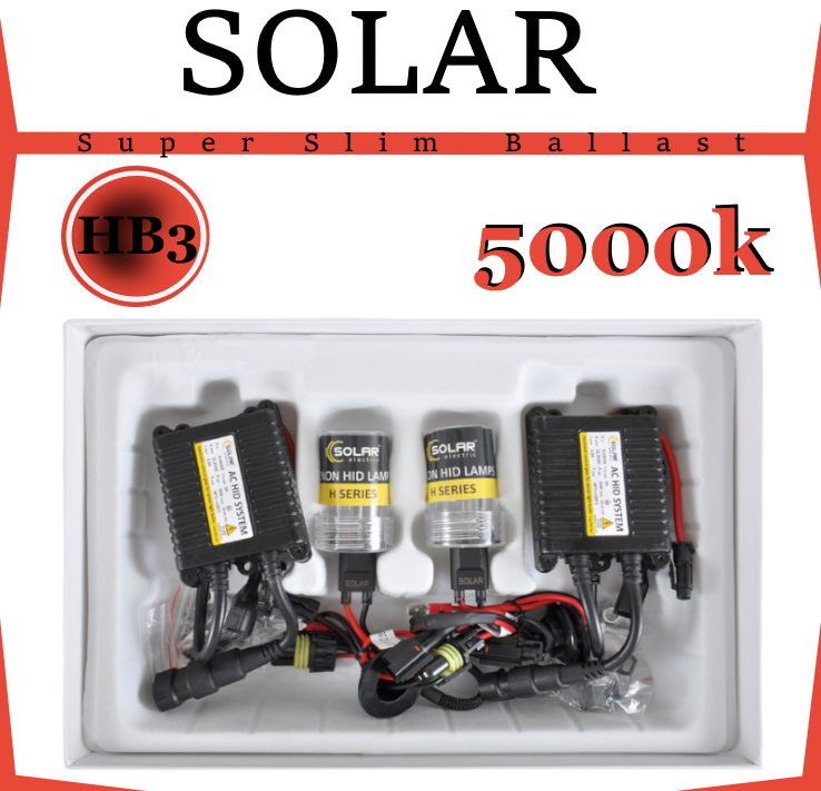 Комплект автомобільного ксенону HB3 5000k "SOLAR" (блок Super Slim Ballast)