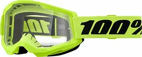 Окуляри 100% Strata 2, неонові жовті, прозора лінза