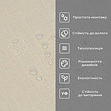 Самоклеюча вініловая плитка в рулоні бежевий льон 0,6*3m*2мм Мат SW-00002042, фото 5