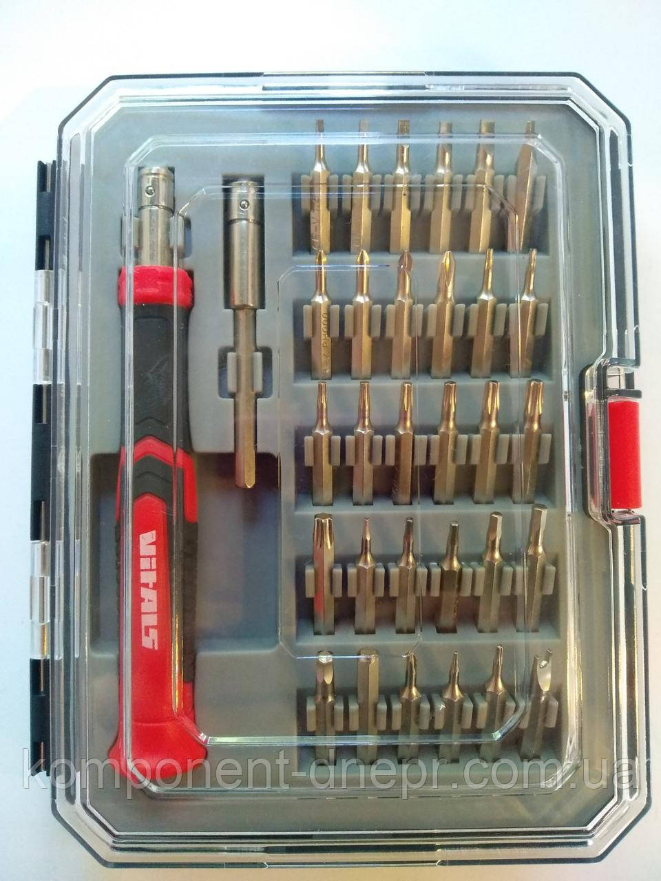 Викрутка прецизійна Vitals Master з набором біт, 32 шт.