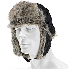 Зимова шапка вушанка Mil-Tec-чорна 12104602-S (55-56)