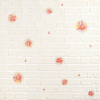 Панель стінова 3D 700х700х4мм рожеві квіти (D) SW-00001978