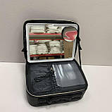 Косметичка-органайзер із дзеркалом A-PLUS 9228 Чорний, фото 5