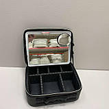 Косметичка-органайзер із дзеркалом A-PLUS 9228 Чорний, фото 6