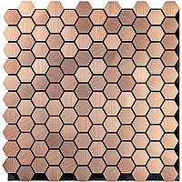 Самоклеюча алюмінієва плитка золоті соти 300х300х3мм SW-00001924