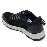 Чоловічі шкіряні матові кросівки чорно-сірого кольору MIDA 112543(441) розмір 40, фото 5