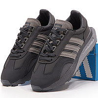 Кросівки чоловічі Adidas Retropy E5 Black Grey / Адідас Ретропи е5 чорні сірі