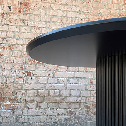 Стіл обідній B-Wood овальний стільниця HPL сланець Юрський антрацит, фото 2