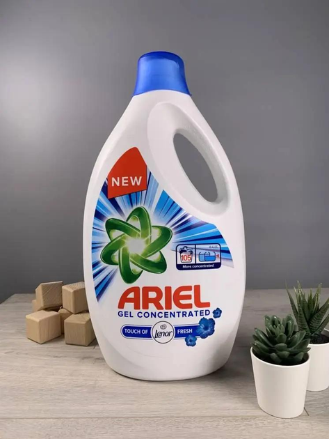 Гель для прання Ariel Touch of Lenor Fresh 5,775л. Procter & Gamble, 120 прань. 5,775л. Італія
