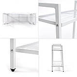 Стелаж-етажерка двоярусний з металу білий 60*26*60см SW-00002102, фото 5