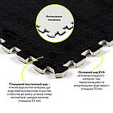 Підлога-пазл плюшевий ЧОРНИЙ 60*60*1cm (D) SW-00002079, фото 4