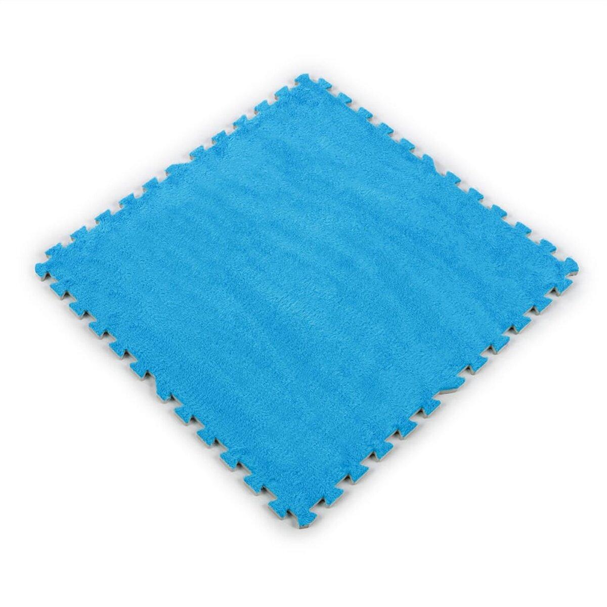 Підлога-пазл плюшевий БЛАКИТНИЙ 60*60*1cm (D) SW-00002091, фото 1
