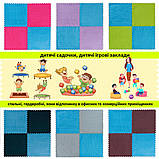 Підлога-пазл плюшевий БЛАКИТНИЙ 60*60*1cm (D) SW-00002091, фото 7
