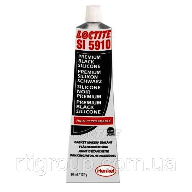 Loctite 5910 80 мл чорний оливостійкий силіконовий герметик, формувальник прокладок.