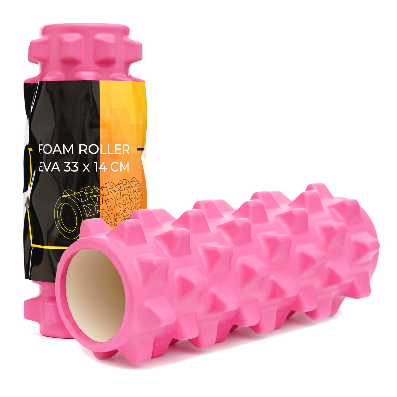 Масажний ролик Cornix EVA 33 x 14 см (валик, роллер) XR-0323 Pink