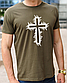 Православні чоловічі футболки з релігійною символікою Хрест, бавовняні розмір S, фото 5