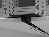 Однорядний карниз прихованого монтажу 68х15х15 чорний фарбованний