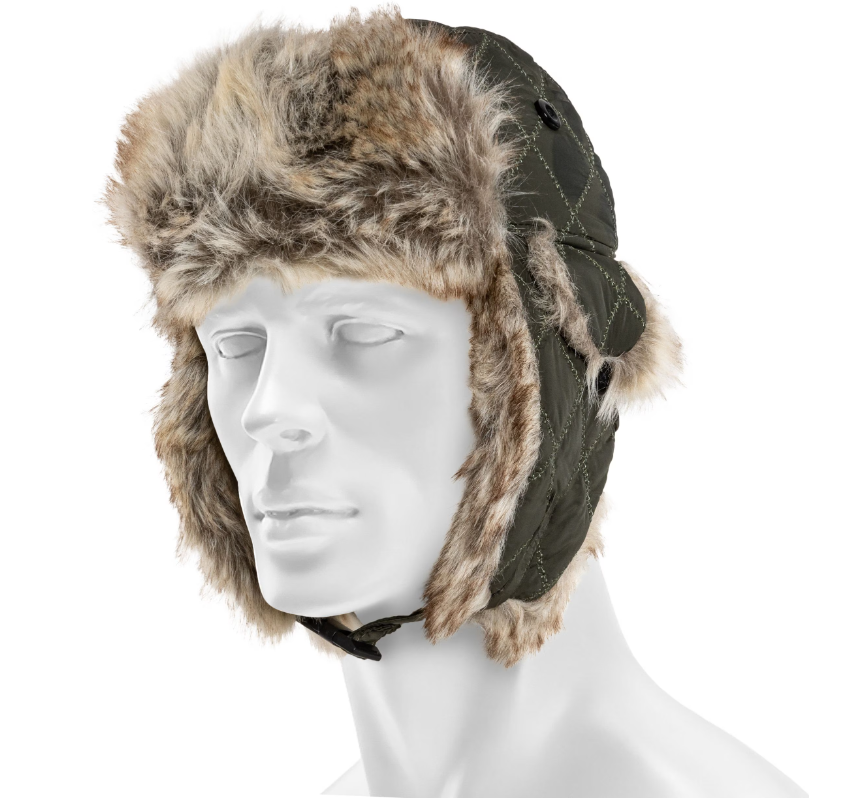 Зимова шапка вушанка Mil-Tec 12104601 Olive