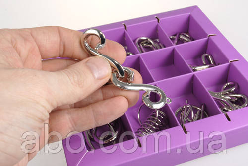 Набір головоломок Metall Puzzles violet Eureka 3D Puzzle 473359, 10 головоломок