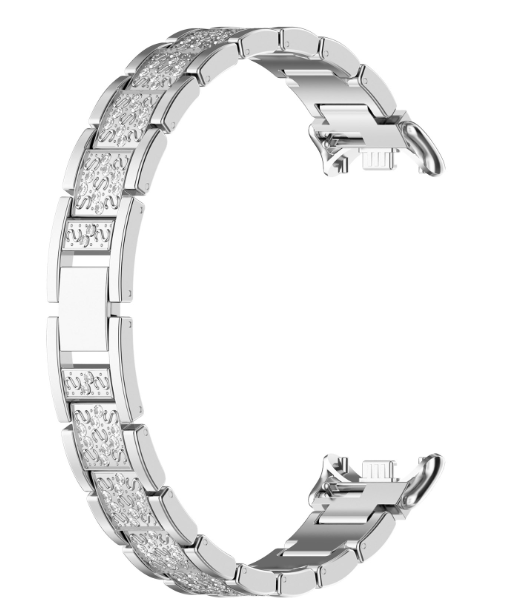 Ремінець CDK для Xiaomi Mi Smart Band 9 | Metal Band Fitlink Diamond (016444) (silver)