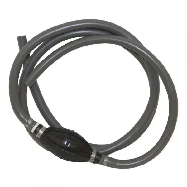 Універсальний посилений паливний шланг з грушею C24634 довжина 2 м діаметр 8 мм масло-бензостійка гума для човнових моторів, фото 1