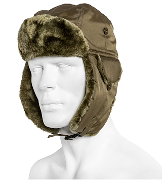 Зимова шапка вушанка Mil-Tec ma1-  12105001 олива PeremogaUA
