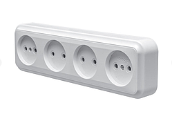 MARSHEL Розетка 4-я RO16-252 WHITE біла