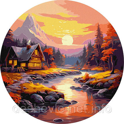 Картина за номерами "Гірська панорама" d39см KHO-R1020, фото 1