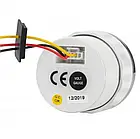 Вольтметр судновий для човна і катера I GAUGE 52MM з функцією попередження білий LED дисплей 8-16В, фото 5