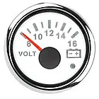 Вольтметр судновий для човна і катера I GAUGE 52MM з функцією попередження білий LED дисплей 8-16В, фото 3