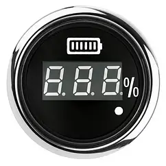 Цифровий вольтметр судновий для човна і катера I GAUGE 52MM з функцією попередження чорний LED дисплей 8-16В